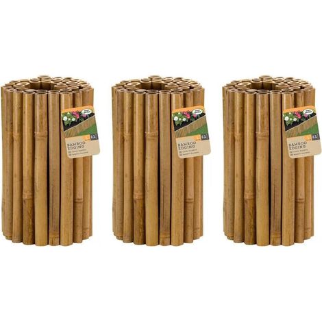 Bamboo Garden Edging 30cm x 1m Lawn Borders Fence Flowerbed Grass Edge (1/2)
