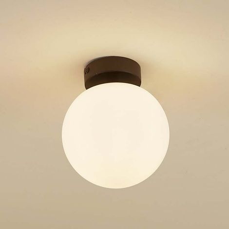 [NEUWERTIG] B-Ware Lucande Deckenlampe Bidolo LED Lampe dimmbar schwarz IP44 Ø15cm 17,7cm hoch (1/2)