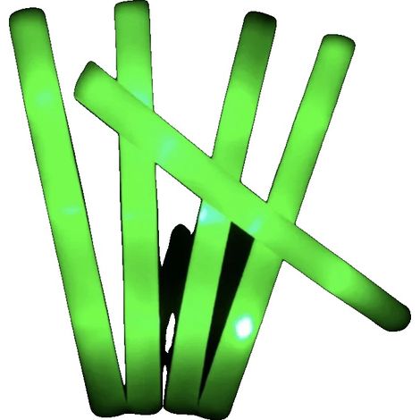 Bastoncini LED in schiuma, effetti luminosi RGB colorati, perfetti per feste ed eventi, 30 pezzi verdi, 1600900700MM-f (1/2)