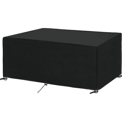 Gartenmöbelabdeckung 200x160x70cm Oxford Schwarz Rechteckige Gartentischabdeckung Schutzhülle für Gartenmöbel Outdoor-Möbel Wasserdicht Winddicht UV-beständig Kältebeständig (1/5)