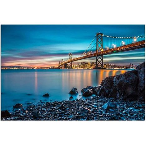Tableau pont de bois bay w san francisco - 70 x 50 cm (1/3)