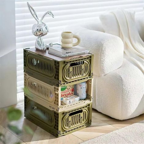 Grands paniers de rangement pliables et empilables B (1/5)
