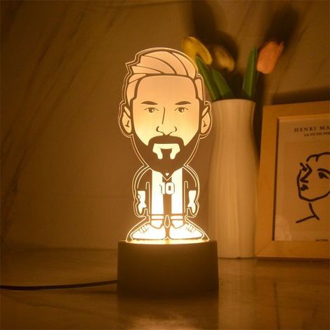 Veilleuse LED 3D pour chambre d'enfant aux couleurs du Liverpool Football Club, avec motif dessin animé