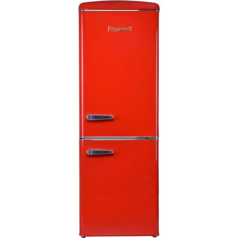 Réfrigérateur combiné 255 L – 2 portes – 55 x 57,5 x 181 cm – Congélateur en bas – Classe énergétique A++ – Rouge – Frigelux (1/5)
