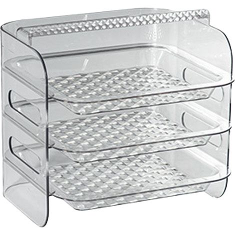 Plateau alimentaire multicouche multifonctionnel, robuste et durable, à 3 niveaux, blanc. (1/5)