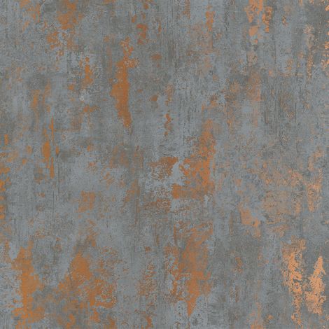 Rust Metallic Marble Wallpaper Nina Home Industrial Concrete Effect Grey Copper (1/2)