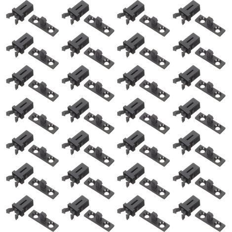 Boucles de Verrouillage pour Couvercle de Poubelle en Plastique Noir Bord Arrondi, Pratique et Facile à Utiliser pour Poubelle Familiale et Restaurant, 1 Set (1/5)