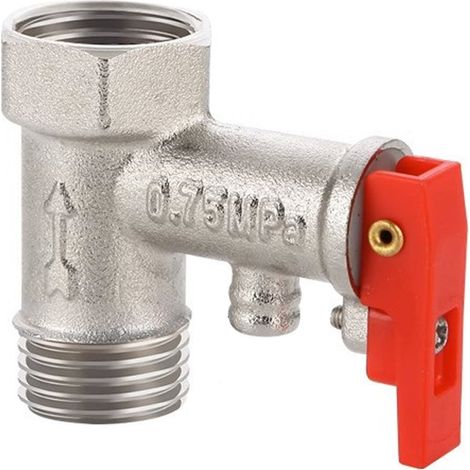Soupape De Sécurité Chauffe-Eau - 0.75 MPa - Fonction Anti-Retour - Pour Chaudières Électriques - 1 Pièce
