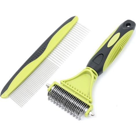 Brosse Chiens Chats,Brosse de Toilettage pour Animaux de Compagnie,Peignes Autonettoyante de Massage,pour Animaux à Poil (1/4)