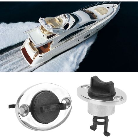 Zwei Ablassstopfen aus Edelstahl 316 für Yachten und Boote, geeignet für 1-Zoll-Ablasslöcher. (1/5)