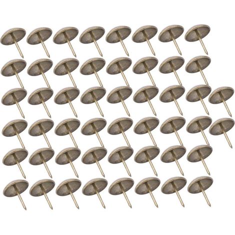 Garniture décorative tête de Clou pour meubles pièces de quincaillerie décoratives à tête Ronde 21 25mm, 50 pièces épaissie Tapisserie d'ameublement punaises Meubles Clous Broches Rivet (1/5)