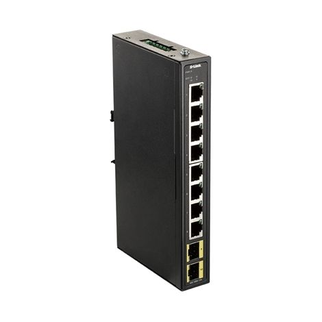 D-Link Conmutador Gigabit industrial no administrado con 2 ranuras SFP DIS-100G-10S
