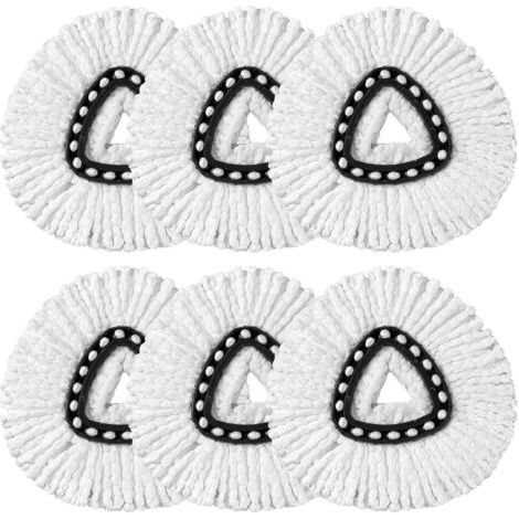 Compatible avec les têtes de rechange pour balais O-Cedar EasyWring (lot de 6) - Recharges pour balais lavables - Facile à nettoyer (1/5)