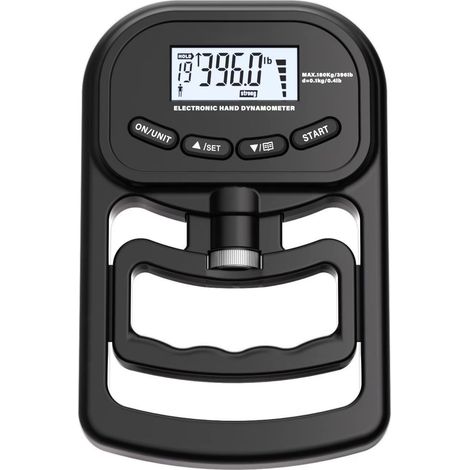 [NUNCA USADO] Dinamómetro digital de potencia manual, recargable, 180 kg, con pantalla LCD, para entrenamiento de fuerza de agarre con cuchillos y dinamómetro electrónico para deportes en casa. (1/5)