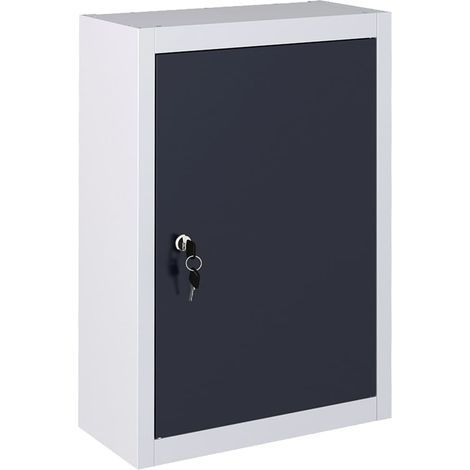 Armoire à outils murale, Etagère de Rangement Style Industriel Métal Gris et noir HYB11795 (1/5)