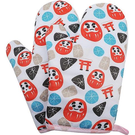 Gants de cuisine Mujixi (lot de 2), résistants à la chaleur et lavables, pour four à micro-ondes, barbecue et autres usages domestiques. (1/4)