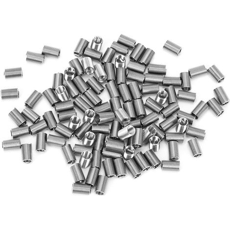 100 Pièces Filetés Mâle Femelle Écrou Réducteur Outil de Réparation Acier Inoxydable Fixation M4x0.73D (1/5)