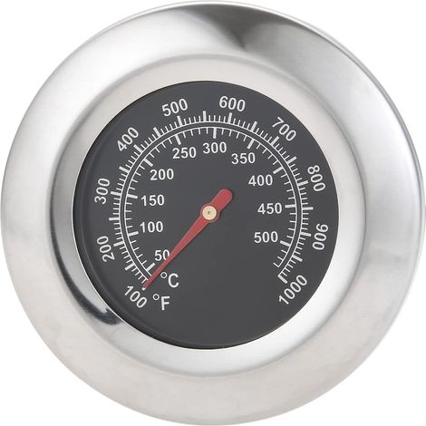 7.5CM Thermomètre pour Barbecue, Thermomètre de fumoir, 100-1000 F (50-500 C) pour Weber Kettle, Smoker, Kamado, Charbroil, Pit Boss Ceramic BBQ, Uniflame et thermomètre à Barbecue (1/5)