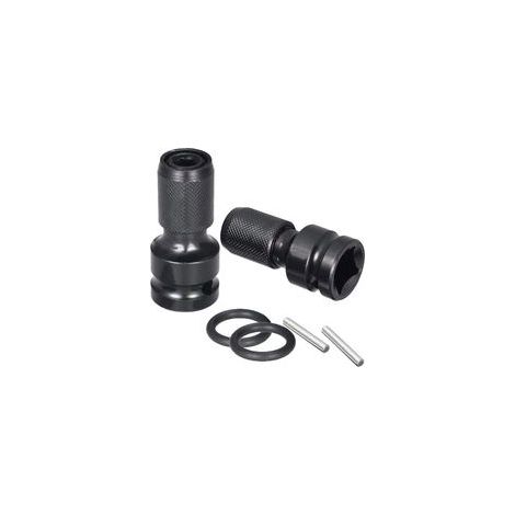 Adaptadores de 2 piezas de 1/2" cuadrado a 1/4" hexagonal, llave de carraca y portapuntas para destornillador, mandril de liberación rápida para herramientas eléctricas y de impacto.