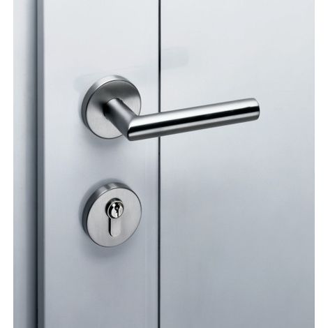 Béquille double droite angle arrondi NT93 inox - NORMBAU