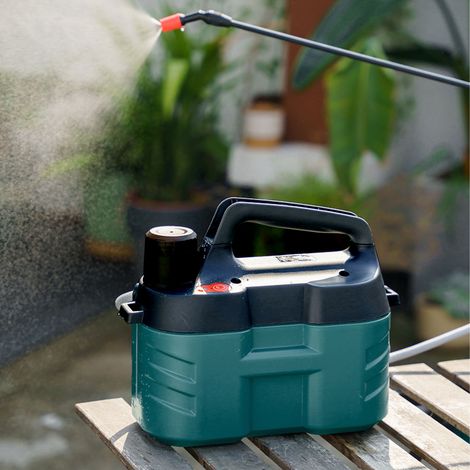 Pulverizador portátil de alta presión de 8 litros, alimentado por batería y con diseño a prueba de fugas, ideal para jardines y paisajismo. (1/5)