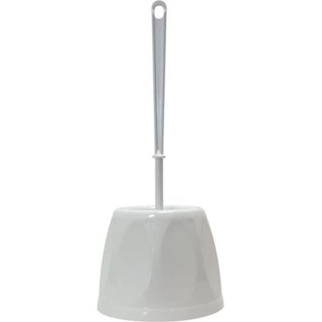 Combiné brosse WC et socle blanc (1/2)