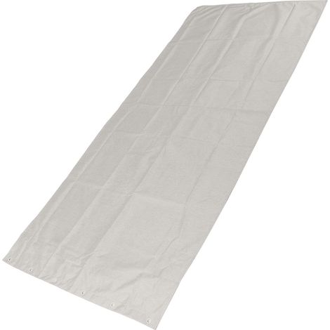 Rideau de douche imitation lin, rideau de salle de bain, polyester, sans perçage, imperméable, épais, blanc cassé, 80 cm de large x 180 cm de haut (1/5)