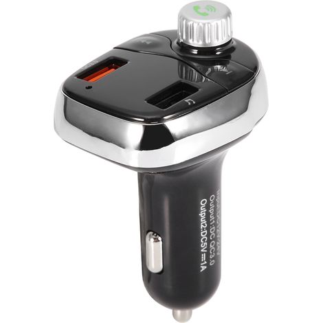 Transmetteur FM Bluetooth Voiture, Allume-Cigare MP3 avec Chargeur Double USB, Récepteur Audio Sans Fil pour Téléphone (1/5)
