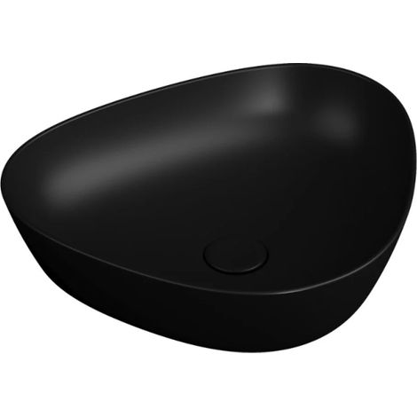 Vasque à poser asymétrique VITRA Plurals noir mat (1/4)