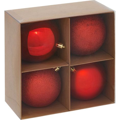 Christbaumkugeln, Ø 10 cm, 4er-Set (1/5)