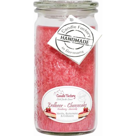 Candle Factory Mini Jumbo Erdbeer-Cheesecake Duftkerze Dekokerze 307174