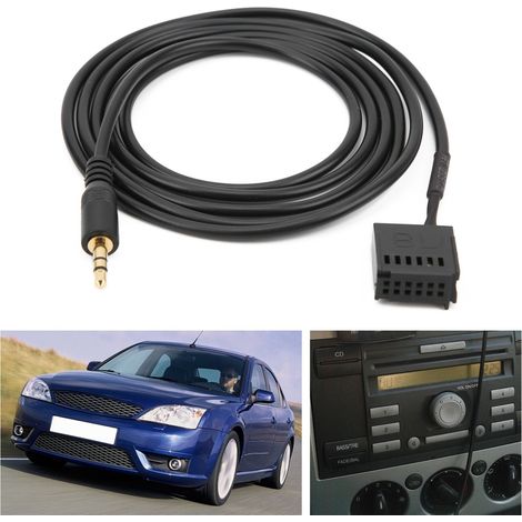 Kit de câble audio adaptateur AUX pour autoradio Ford Focus Mondeo 6000CD, prise jack 3,5 mm (n° 9) (1/5)