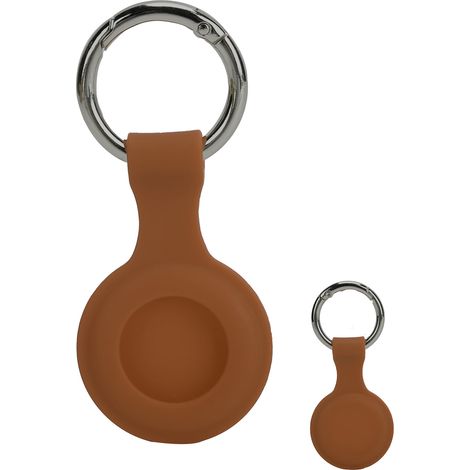 Étui de protection en silicone avec porte-clés et accessoire anti-perte pour IOSBrown (1/5)