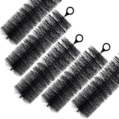 Brosses de protection des feuilles de gouttière pour gouttières standard de 5 pouces, empêchent les obstructions et maintiennent l'eau qui coule, 5 pièces 40 cm, 200 cm au Total (1/5)