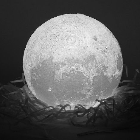 Lampe de lecture LED 3D originale en forme de pleine lune, idéale pour la chambre à coucher. (1/4)