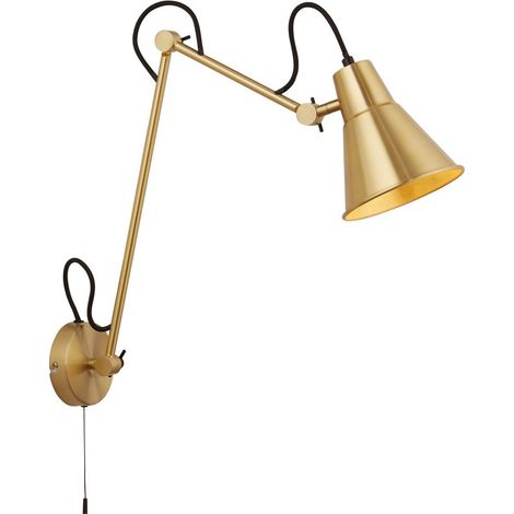 Searchlight Swing Arm Applique Murale Laiton Métal (1/4)