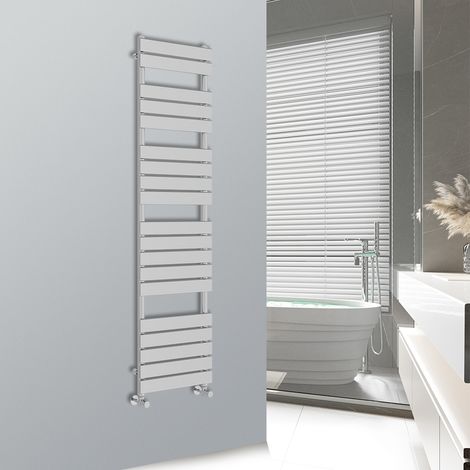 WarmeHaus Heated Towel Rail Radiator For Bathroom Ladder Flat Panel Chrome 1800x450mm