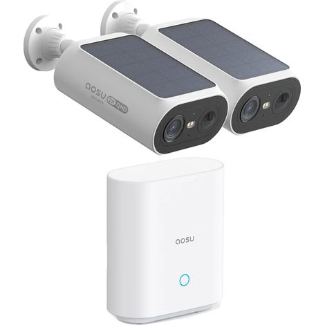 Système de caméra sans fil AOSU, résolution 3MP, alimenté par énergie solaire (1/2)