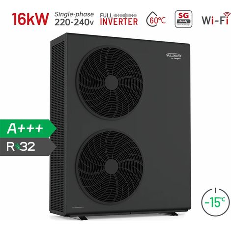 ALSAVO Luftquellen-Wärmepumpe Monoblock - 16kW - Einphasig 220-240V/50Hz/1PH - Doppelventilatoren - Inverboost Multifunktional/Warmwasserbereitung (1/5)