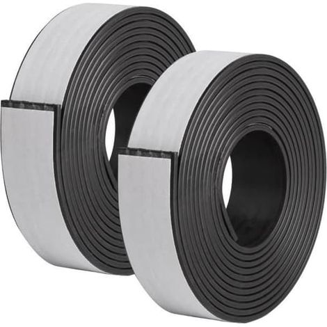 2 bandes magnétiques autocollantes ultra-résistantes, bande magnétique autocollante de 20 mm x 2 m, ruban magnétique à forte adhérence pour moustiquaires (1/4)