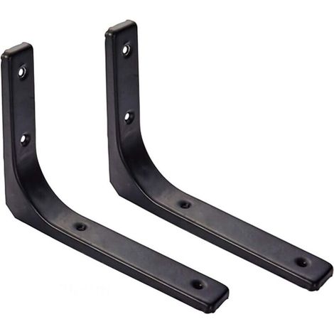 Equerre Etagere Murale, 2PCS Equerre Metal 300mm x 250mm Equerre Charge Lourde Support Etagere Murale Pour Deco Murale Cuisine (1/4)
