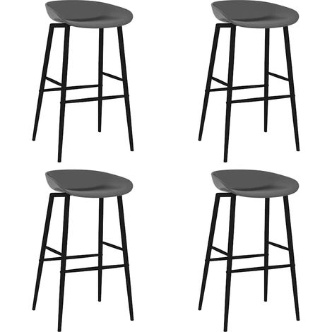 Taburetes de cocina 4 unidades gris vidaXL