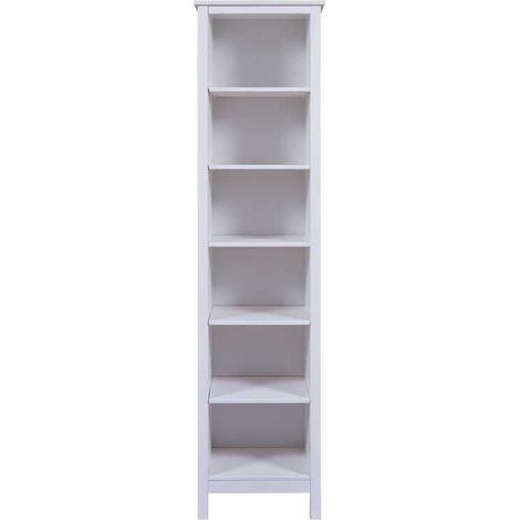 Bibliothèque 6 niches 50x39,5x197 cm en pin blanc - CHILOM (1/5)