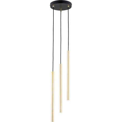Lampadario sospeso glamour oro tondo 3 pendenti G9 (1/5)