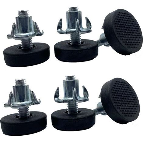 Packung mit 20 Nivellierfüßen für Möbel –  M6 x 22 mm, verstellbare Tischbeinschoner mit Gewindeschaft, 22 mm, einschraubbare Nivellierfüße für Möbel