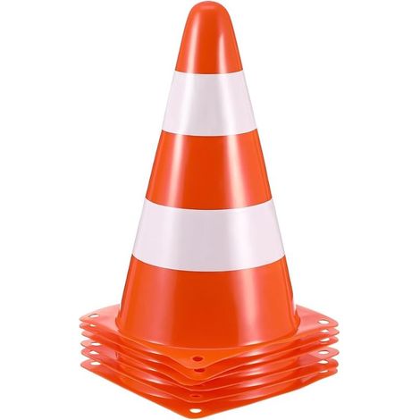 Traffic Cones Traffic Cones 23 cm Safety Cones with Reflective Strips Sport Football Children Games Dog Training (1/5)