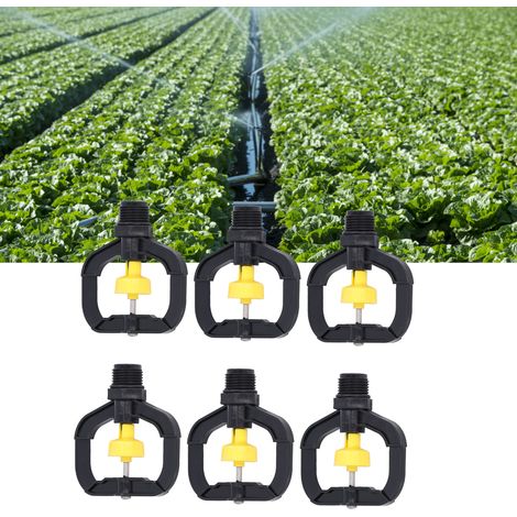 12 unités/vente d'arroseurs rotatifs économes en eau, filetage extérieur G1/2, à branches longues, pour l'irrigation des cultures maraîchères et des bases agricoles (1/5)