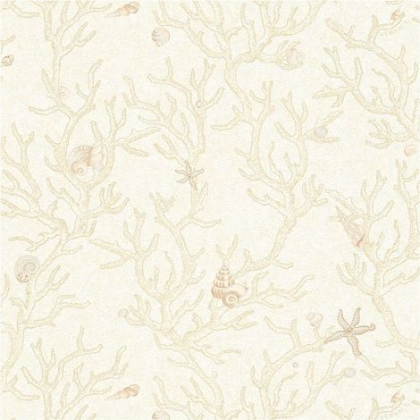 Exclusive luxury wallpaper wall Profhome 344961 non-woven wallpaper slightly textured with graphical pattern shiny beige gold cream 7.035 m2 (75 ft2) (1/5)