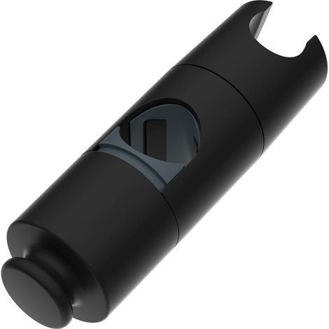Support De Douche De Remplacement, Support Pommeau De Douche Manuel Universel Et Réglable Avec 1 Crochet Pour Rail De Douche De 18-25 Mm, ABS Support De Clamp Pour Tête De Douche,Noir Mat. (1/5)