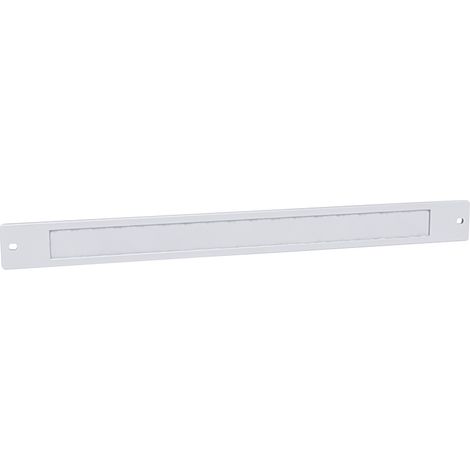 Anjos Ventilation – Plaque d'obturation complète pour mortaise 250mm – Finition blanche RAL9016 – Encombrement 290x27x2,5mm – Entraxe 276mm